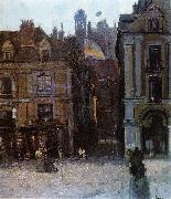Walter Sickert The Quai Duquesne and the Rue Notre Dame, Dieppe oil on canvas